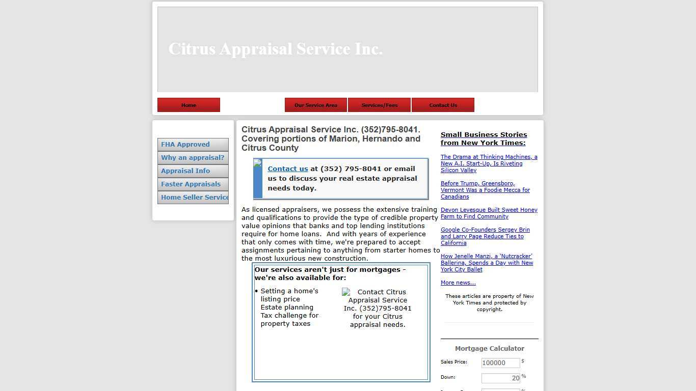 Real Estate Appraisal in Citrus County, Florida (352) 795-8041