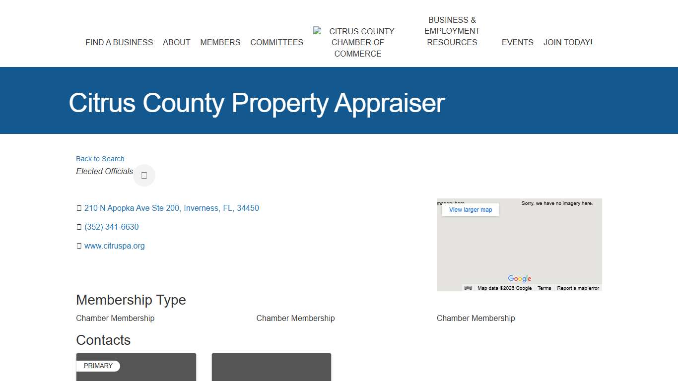 Citrus County Property Appraiser - Citrus County Chamber of Commerce